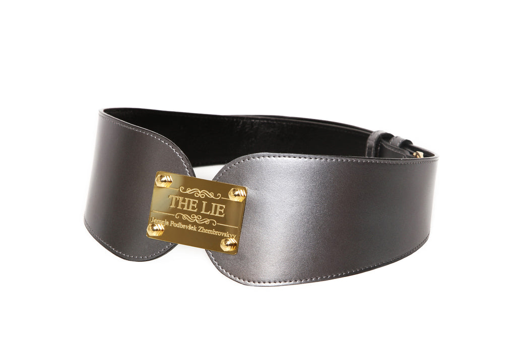 Metallic Grey Masterpiece Heart Belt