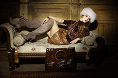 Statement Bag Fashionista Chocolate Brown Croc