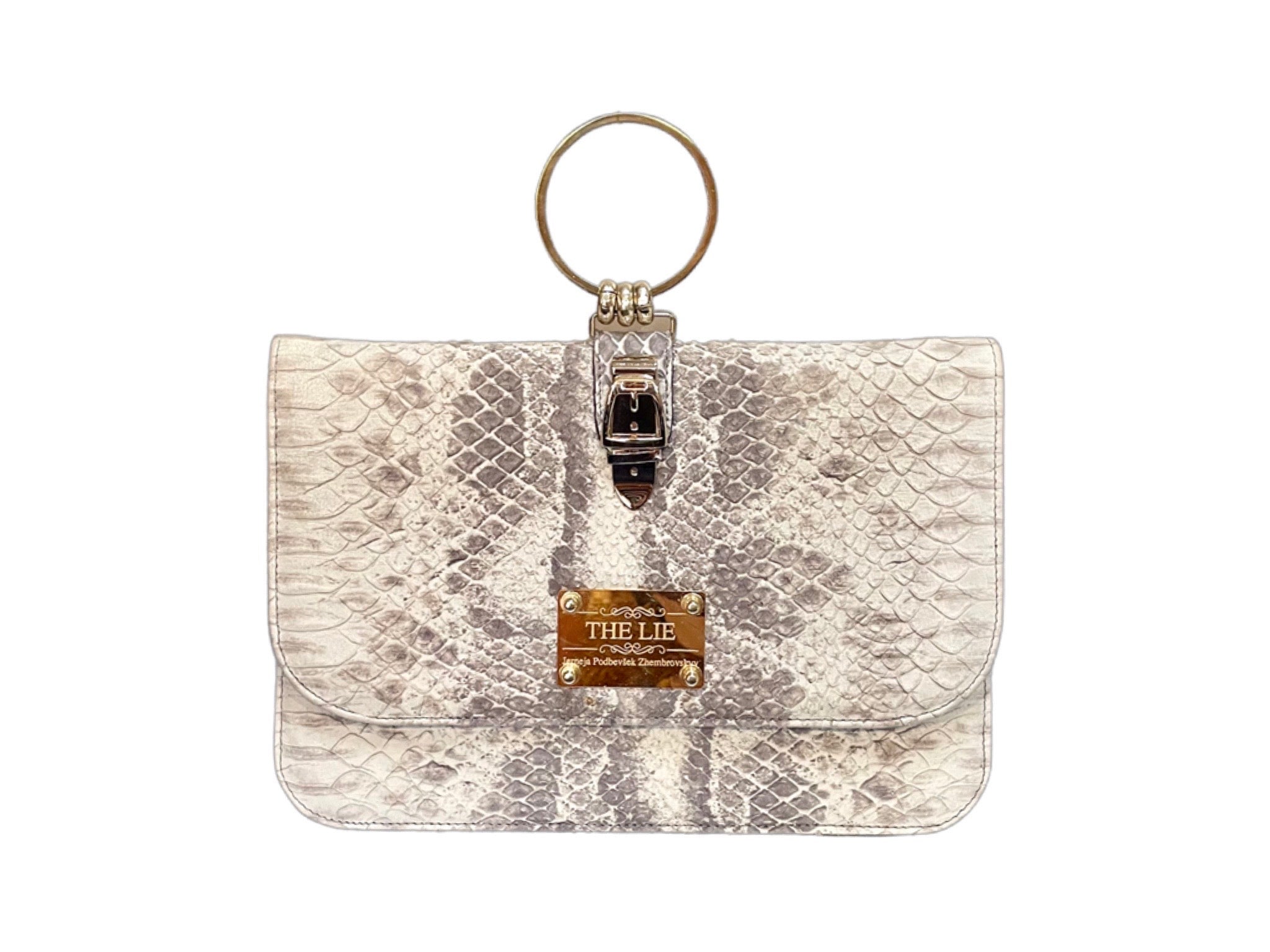 NEW ARRIVAL - Classic Bracelet Clutch Gray Snake