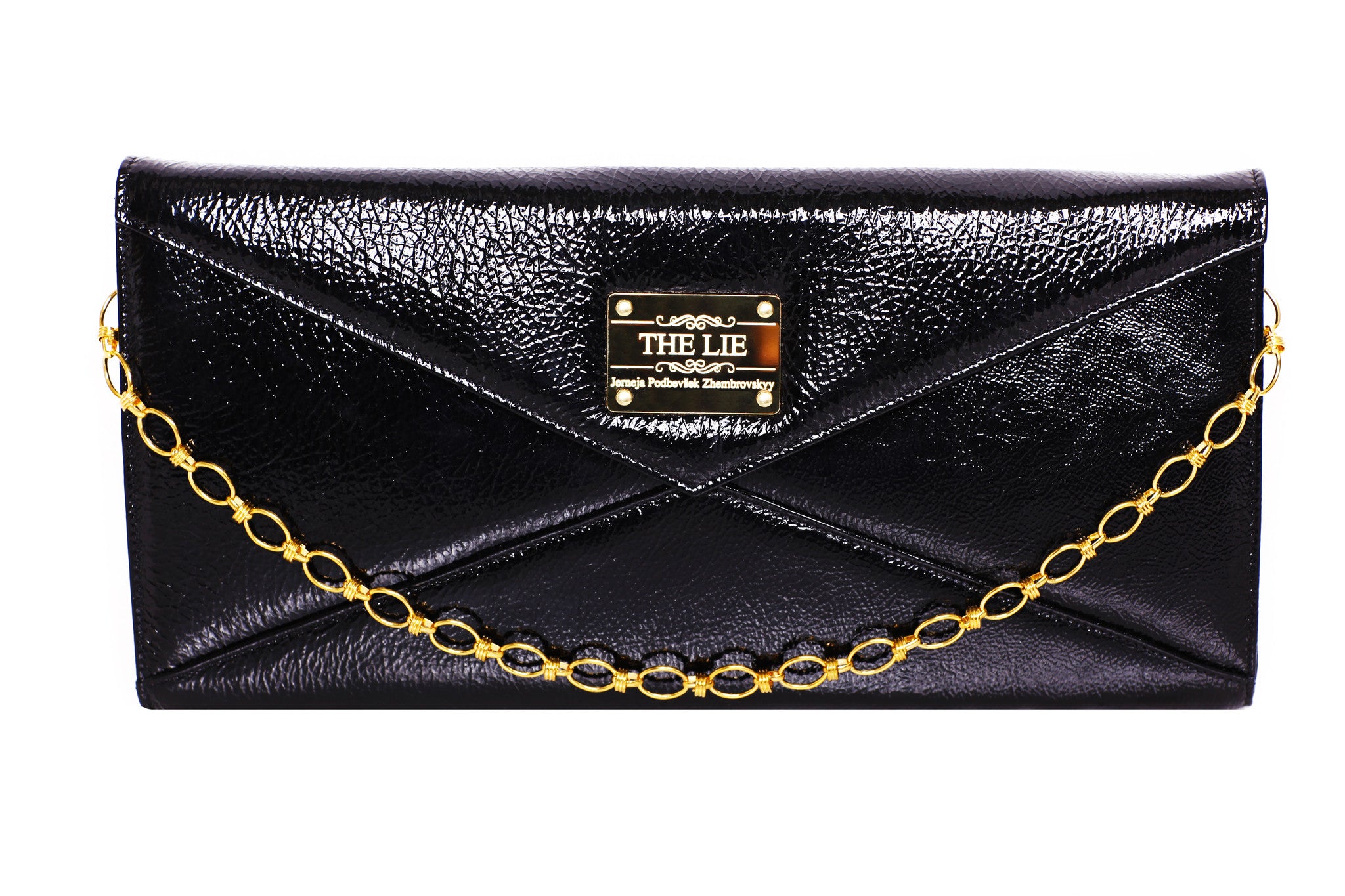 Evening Envelope Shiny Black