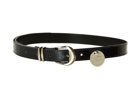 Silver Plaque Black Babydoll Belt