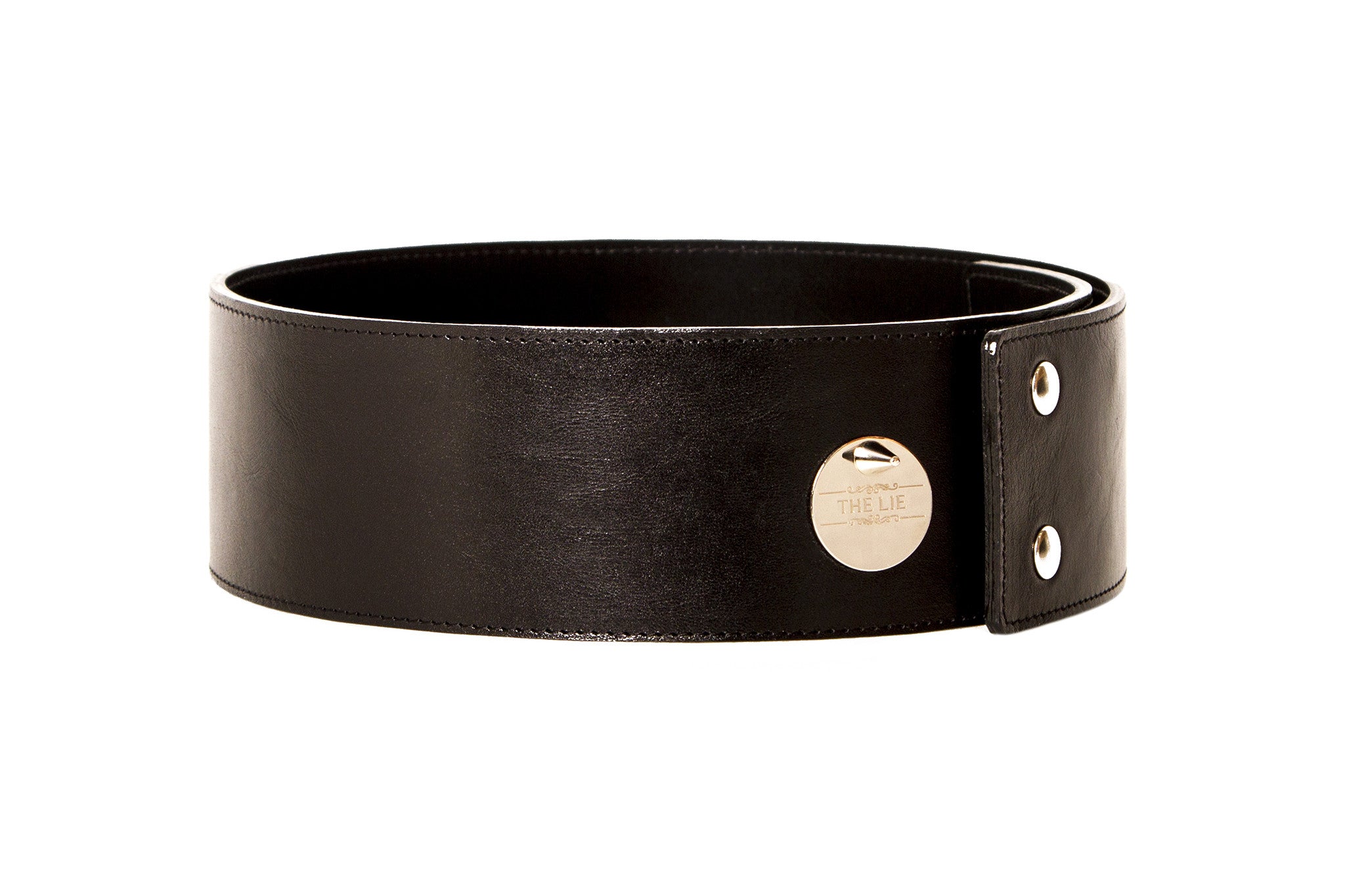 Classic Wide Belt Silver Round Plaque
