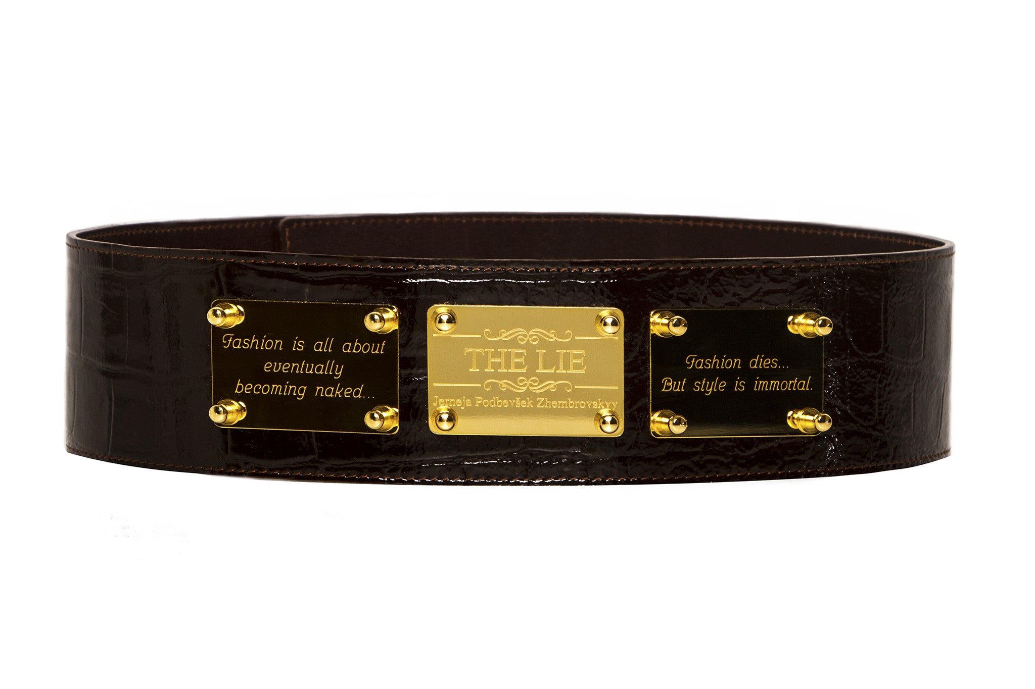 Brown Croc Rock Star Waist Belt