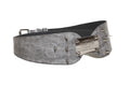 Studded Silver Croco Heart Belt