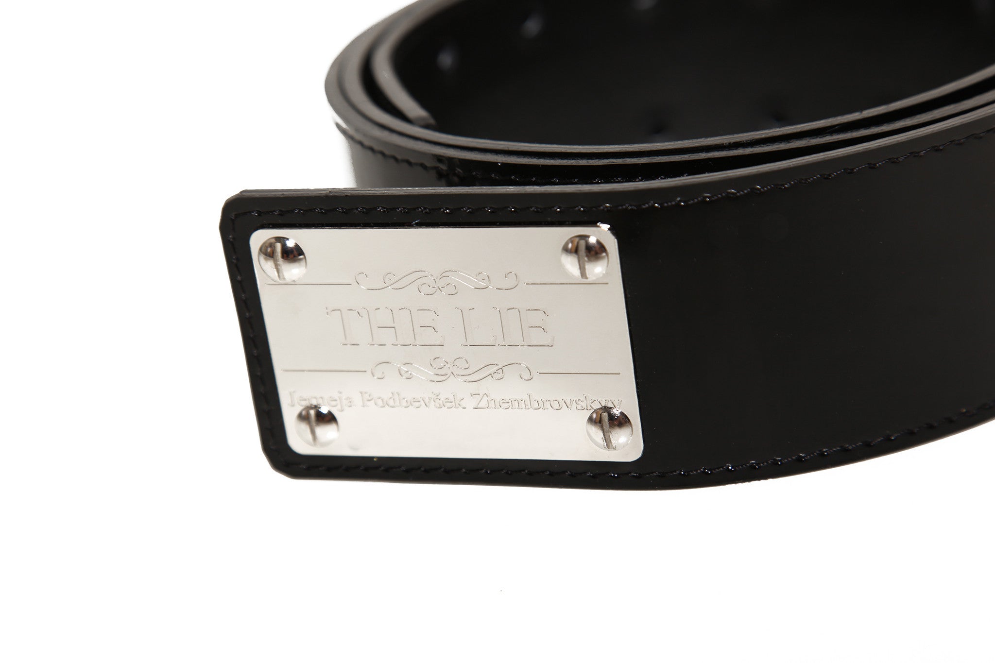 Classic Unisex Shiny Black Hip Belt