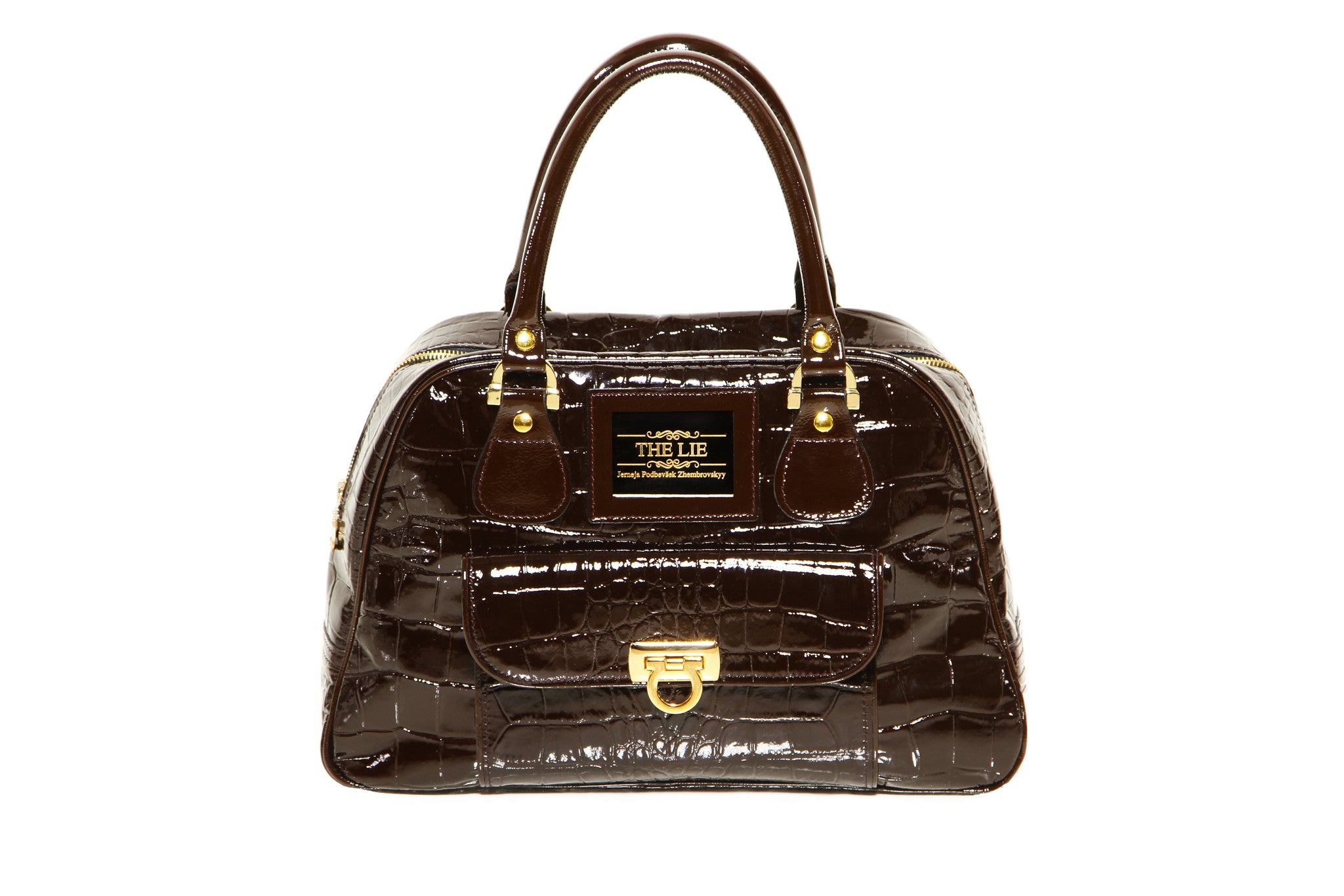 Classic Tote Chocolate Brown Croc