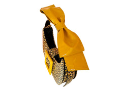 NEW ARRIVAL - Celeste Half Moon Bow Bag Crazy Leopard