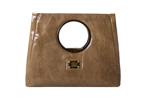 NEW ARRIVAL - Statement Bag Fashionista Sand Python