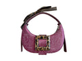 NEW ARRIVAL - Celeste Half Moon Bow Bag Concrete Purple