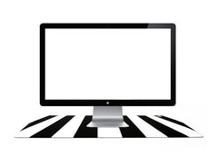 Computer Mat Black & White Delight